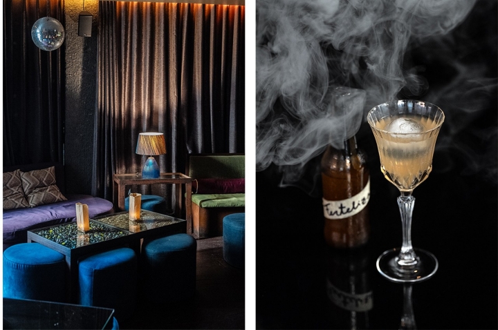 O Fertilizer, do Cinco Lounge, usa licor de whisky, toranja, lima e vinho branco