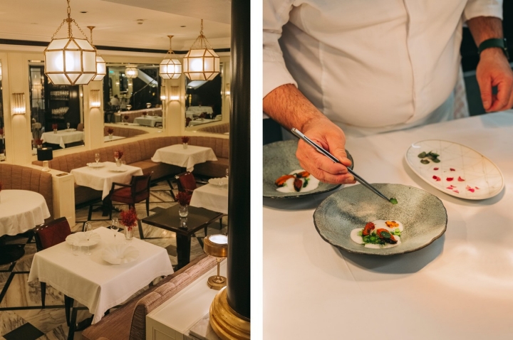 O Le Monument fica no Le Monumental Palace, um hotel de 5 estrelas no Porto