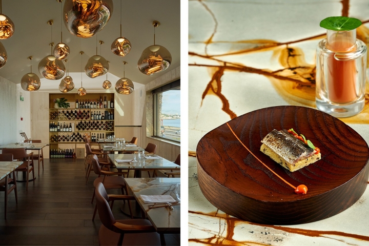 O snack de sardinha com gaspacho de morango e melancia é um dos pratos da carta de Miguel Laffan 