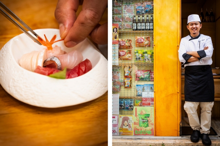  Com técnicas de corte tradicionais, Ashik Yonjan é o responsável por este Omakase junto à Avenida da Liberdade