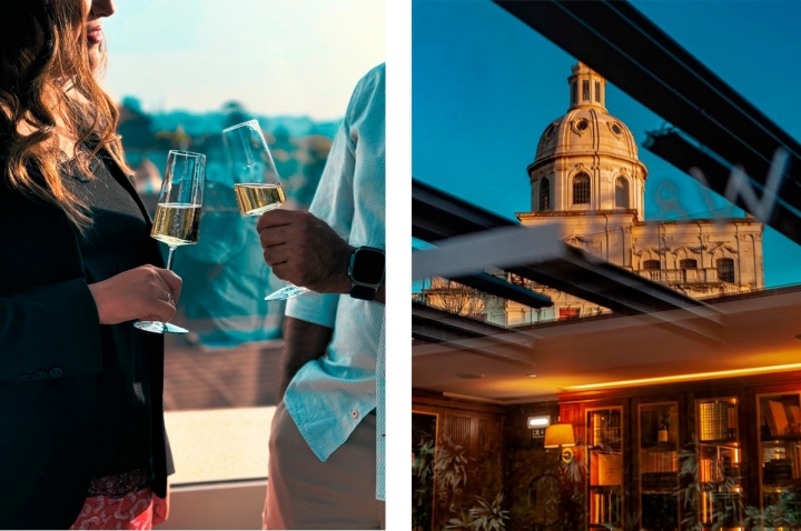 Há petiscos e música popular no rooftop do Wine & Books Hotels Porto ©Wine & Books Hotel Porto