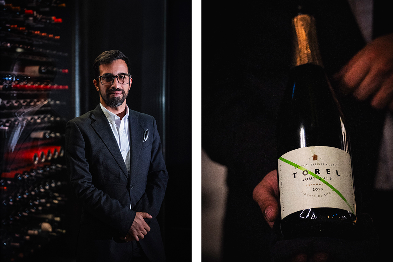 O enólogo Pedro Moreira e um dos vinhos especiais da colecção de Vítor Matos