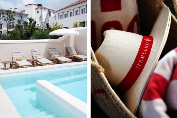 A piscina do hotel é exclusiva para hóspedes e fica resguardada atrás de um muro, que permite privacidade