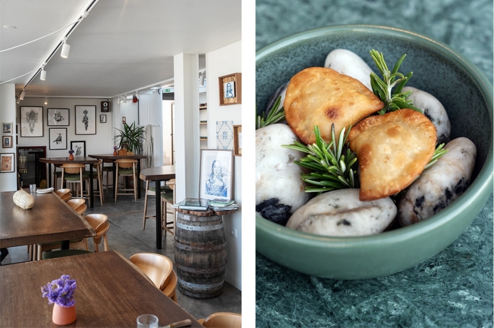 Os pastéis de massa tenra de raia e lingueirão, um dos momentos do menu de degustação do Näperõn