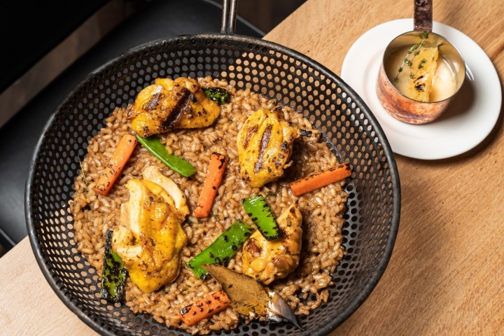 Uno de los arroces de la nueva carta de 'Molino de Pez'. Foto: Cedida