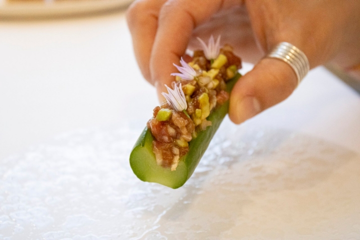 Choko Remigio Tudela pepino y tartar