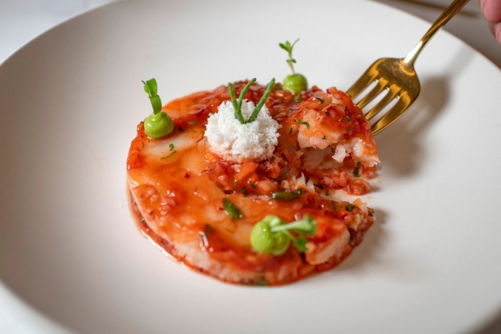Ceviche de langostinos del restaurante Quimbaya (Madrid)