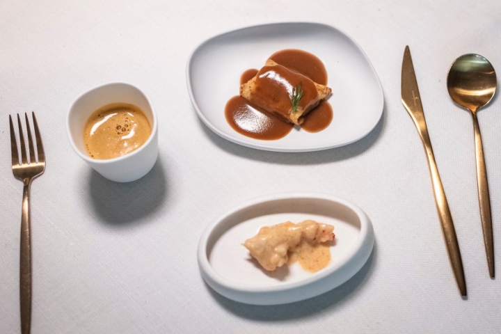 Pase de bogavante del restaurante Bancal (Madrid).