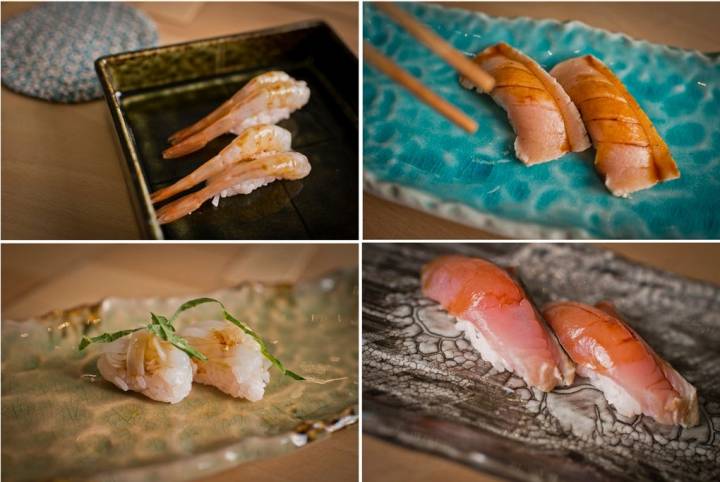 Color y sabor en forma de nigiri.