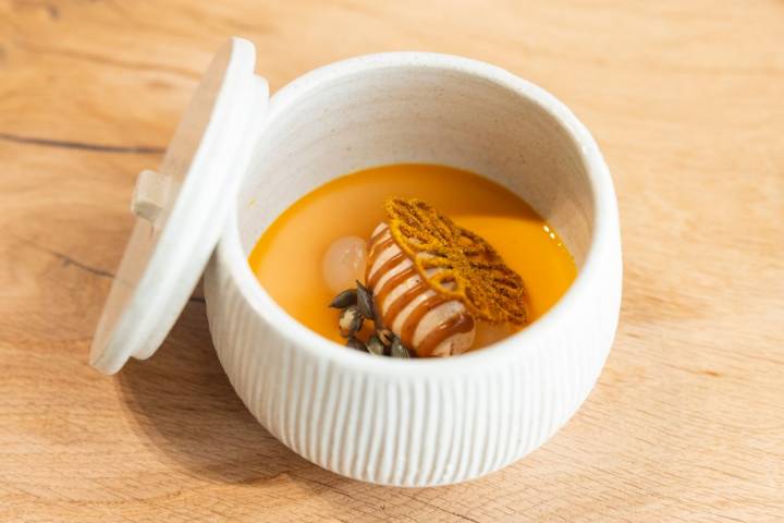 Flan de calabaza.