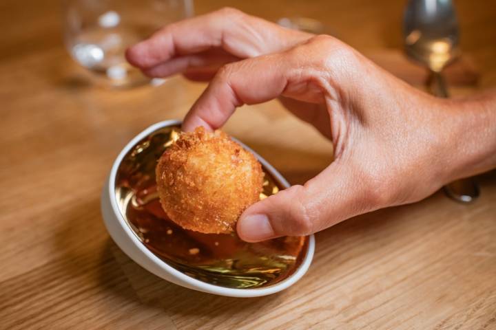Restaurante Simpar Áxel Smith Santiago de Compostela croqueta