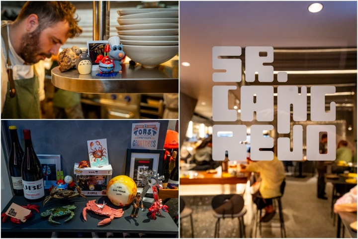 Restaurante Sr Cangrejo mosaico cangrejos