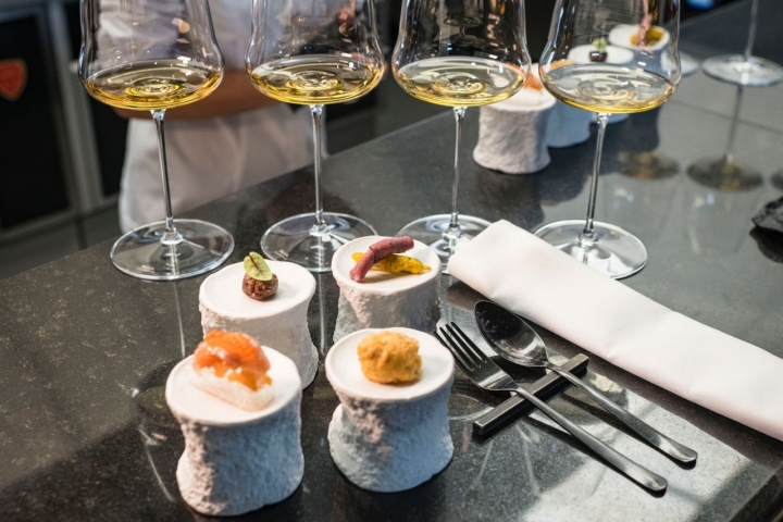 Cuatro bocados del restaurante Taller Arzuaga (Valladolid).