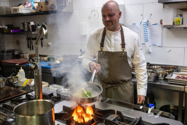 Javi Goya en cocina.