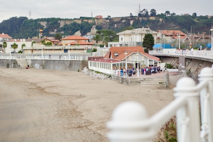 Vistas del restaurante Real Balneario de Salinas (Asturias)
