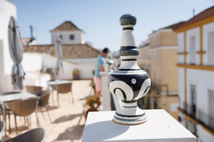 Solarium en la azotea del hotel Albariza (Sanlúcar de Barrameda)