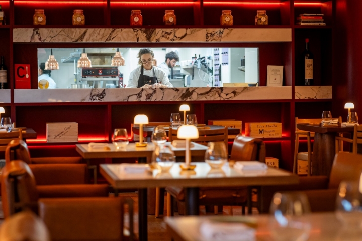 La cocina vista del restaurante.