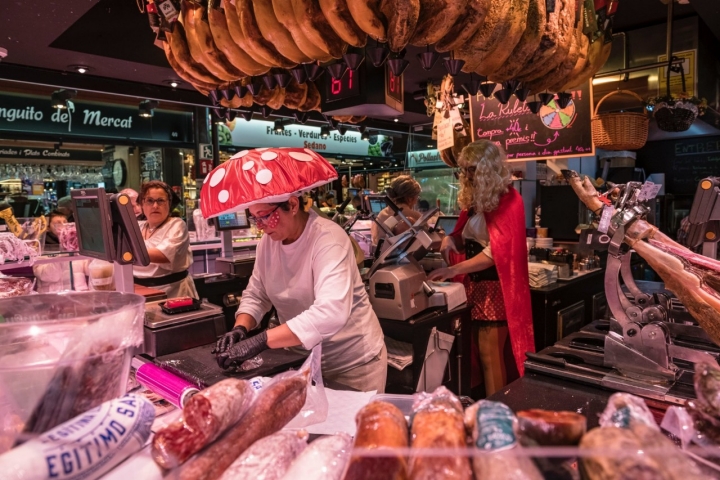 Puestos del Mercado Central de Tarragona en Carnavales