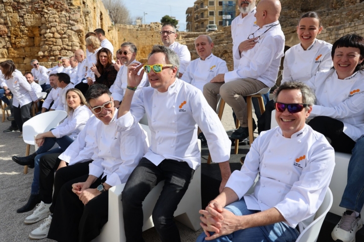 Todos los chefs, felices del reencuentro.