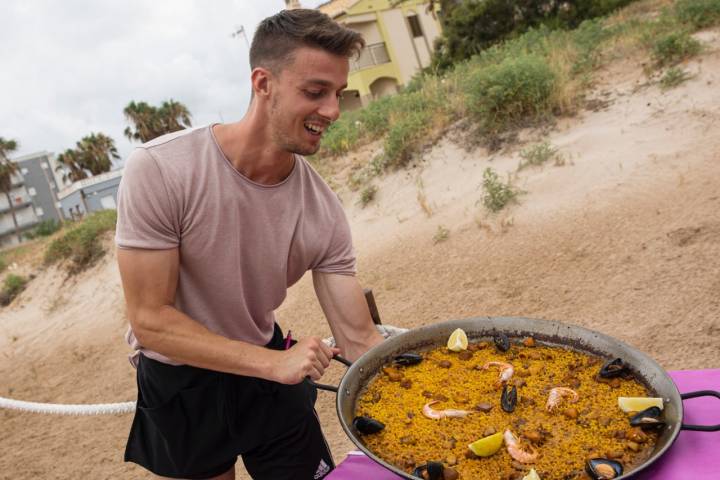 Arroz con marisco en el chiringuito Arena (Xeraco)