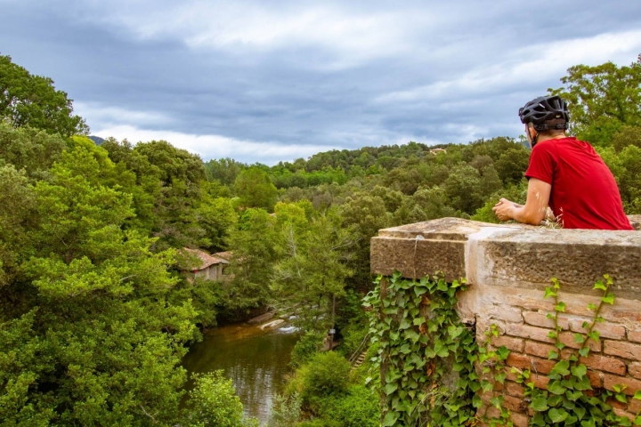 Ruta pozas del río Brugent (Girona) perspectiva